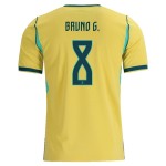 Günstige Fußballtrikots Brasilien Bruno Guimaraes 8 Heimtrikot FIFA WM 2026 Kurzarm