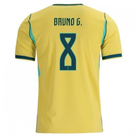 Günstige Fußballtrikots Brasilien Bruno Guimaraes 8 Heimtrikot FIFA WM 2026 Kurzarm
