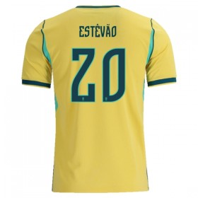 Günstige Fußballtrikots Brasilien Estevao 20 Heimtrikot FIFA WM 2026 Kurzarm