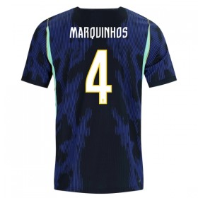Günstige Fußballtrikots Brasilien Marquinhos 4 Auswärtstrikot FIFA WM 2026 Kurzarm