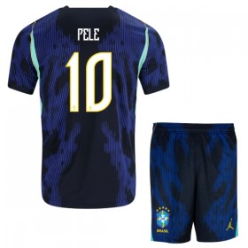 Günstige Fußballtrikots Brasilien Pele 10 Kinder Auswärtstrikot FIFA WM 2026 Kurzarm
