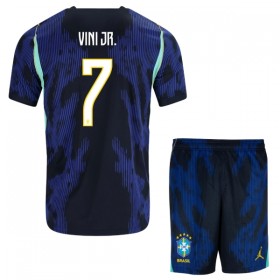 Günstige Fußballtrikots Brasilien Vini JR. 7 Kinder Auswärtstrikot FIFA WM 2026 Kurzarm