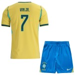 Günstige Fußballtrikots Brasilien Vini JR. 7 Kinder Heimtrikot FIFA WM 2026 Kurzarm