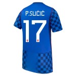 Günstige Fußballtrikots Kroatien P. Sucic 17 Auswärtstrikot FIFA WM 2026 Kurzarm
