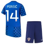 Günstige Fußballtrikots Kroatien Perišić 14 Kinder Auswärtstrikot FIFA WM 2026 Kurzarm