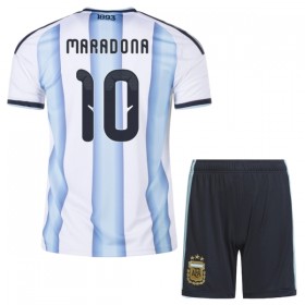 Günstige Fußballtrikots Argentinien Maradona 10 Kinder Heimtrikot FIFA WM 2026 Kurzarm