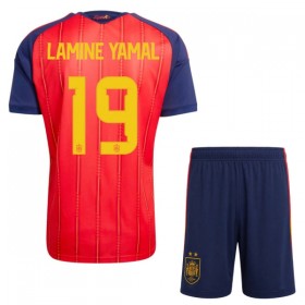 Günstige Fußballtrikots Spanien 2 Stars Lamine Yamal 19 Kinder Heimtrikot FIFA WM 2026 Kurzarm