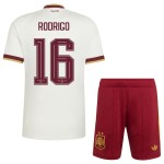 Günstige Fußballtrikots Spanien 2 Stars Rodrigo 16 Kinder Auswärtstrikot FIFA WM 2026 Kurzarm