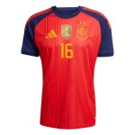 Günstige Fußballtrikots Spanien 2 Stars Rodrigo 16 Kinder Heimtrikot FIFA WM 2026 Kurzarm