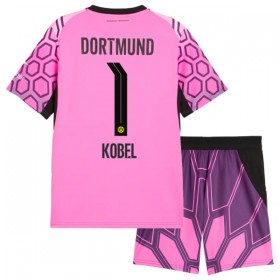 Günstige Fußballtrikots Borussia Dortmund Kobel 1 Torwart Kinder Auswärtstrikot 2026-27 Rosa Kurzarm