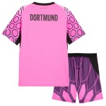 Günstige Fußballtrikots Borussia Dortmund Torwart Kinder Auswärtstrikot 2026-27 Rosa Kurzarm