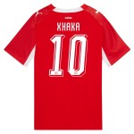 Günstige Fußballtrikots Schweiz Granit Xhaka 10 Heimtrikot FIFA WM 2026 Kurzarm