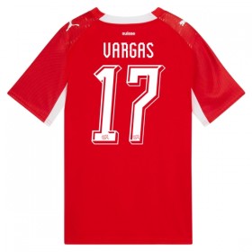 Günstige Fußballtrikots Schweiz Vargas 17 Heimtrikot FIFA WM 2026 Kurzarm