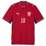 Günstige Fußballtrikots Tschechische Republik Schick 10 Heimtrikot FIFA WM 2026 Kurzarm