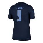 Günstige Fußballtrikots Uruguay Luis Suarez 9 Auswärtstrikot FIFA WM 2026 Kurzarm