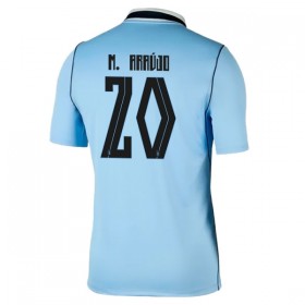 Günstige Fußballtrikots Uruguay Maximiliano Araujo 20 Heimtrikot FIFA WM 2026 Kurzarm