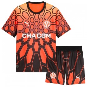 Günstige Fußballtrikots Olympique Marseille Kinder Heimtrikot 2026-27 Orange Kurzarm
