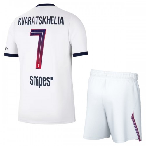 Günstige Fußballtrikots Paris Saint-Germain Kvaratskhelia 7 Kinder Auswärtstrikot 2026-27 Kurzarm Günstige Fußballtrikots Paris Saint-Germain Kvaratskhelia 7 Kinder Auswärtstrikot 2026-27 Kurzarm