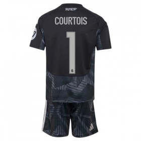 Günstige Fußballtrikots Real Madrid Courtois 1 Torwart Kinder Heimtrikot 2026-27 Kurzarm
