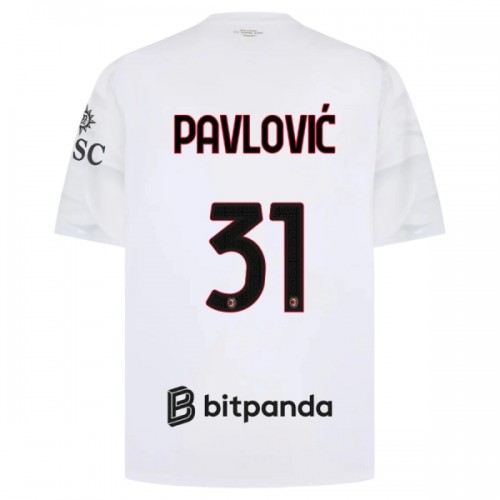 Günstige Fußballtrikots AC Mailand Pavlovic 31 Auswärtstrikot 2026-27 Kurzarm Günstige Fußballtrikots AC Mailand Pavlovic 31 Auswärtstrikot 2026-27 Kurzarm