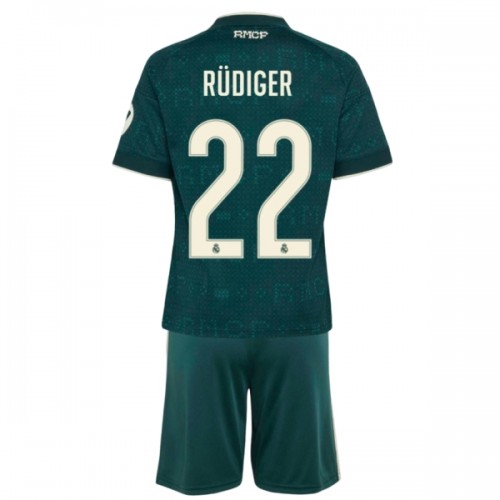 Günstige Fußballtrikots Real Madrid Rudiger 22 Kinder Auswärtstrikot 2026-27 Kurzarm Günstige Fußballtrikots Real Madrid Rudiger 22 Kinder Auswärtstrikot 2026-27 Kurzarm