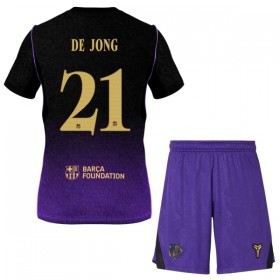 Günstige Fußballtrikots FC Barcelona Frenkie de Jong 21 Kinder Auswärtstrikot 2026-27 Kurzarm