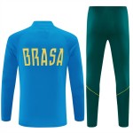 Brasilien Training Sweatshirts Viertelreißverschluss 2026-27 Blaue