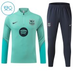 Kinder Barcelona Training Sweatshirts Viertelreißverschluss 2026-27 Grüne