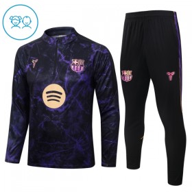 Kinder Barcelona Training Sweatshirts Viertelreißverschluss 2026-27 Schwarze