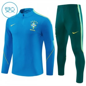 Kinder Brasilien Training Sweatshirts Viertelreißverschluss 2026-27 Blaue
