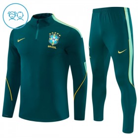 Kinder Brasilien Training Sweatshirts Viertelreißverschluss 2026-27 Grüne