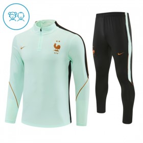 Kinder Frankreich Training Sweatshirts Viertelreißverschluss 2026-27 Weiße