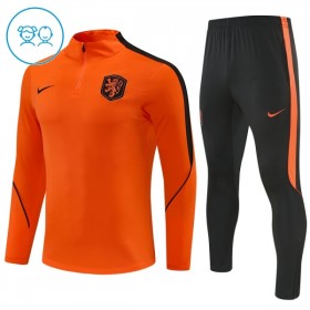 Kinder Niederlande Training Sweatshirts Viertelreißverschluss 2026-27 Orange