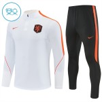 Kinder Niederlande Training Sweatshirts Viertelreißverschluss 2026-27 Weiße