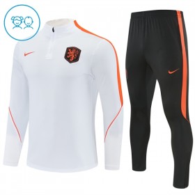 Kinder Niederlande Training Sweatshirts Viertelreißverschluss 2026-27 Weiße