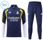 Kinder Real Madrid Training Sweatshirts Viertelreißverschluss 2026-27 Blaue