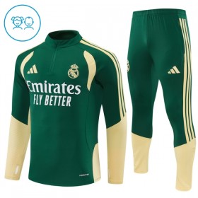 Kinder Real Madrid Training Sweatshirts Viertelreißverschluss 2026-27 Grüne