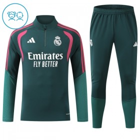 Kinder Real Madrid Training Sweatshirts Viertelreißverschluss 2026-27 Grüne
