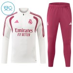 Kinder Real Madrid Training Sweatshirts Viertelreißverschluss 2026-27 Weiße