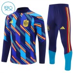 Kinder Spanien Training Sweatshirts Viertelreißverschluss 2026-27 Blaue