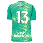 Günstige Fußballtrikots Atlético Madrid Oblak 13 Torwart 2026-27 Grüne Kurzarm