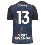 Günstige Fußballtrikots Atlético Madrid Oblak 13 Torwart 2026-27 Schwarze Kurzarm