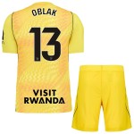 Günstige Fußballtrikots Atlético Madrid Oblak 13 Torwart Kinder 2026-27 Gelbe Kurzarm