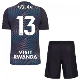 Günstige Fußballtrikots Atlético Madrid Oblak 13 Torwart Kinder 2026-27 Schwarze Kurzarm